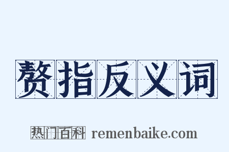 赘指反义词是什么意思的图片